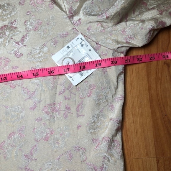 JACLYN Smith pink ivory floral jacket blazer size 14‎ - Picture 6 of 7